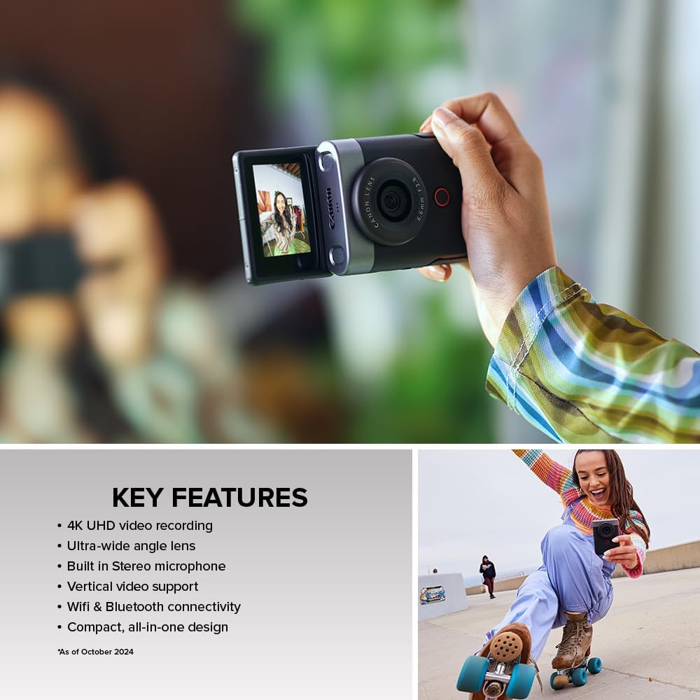 Canon Camera PowerShot V10 DIGIC-X Processor - with Free 64GB SD Card