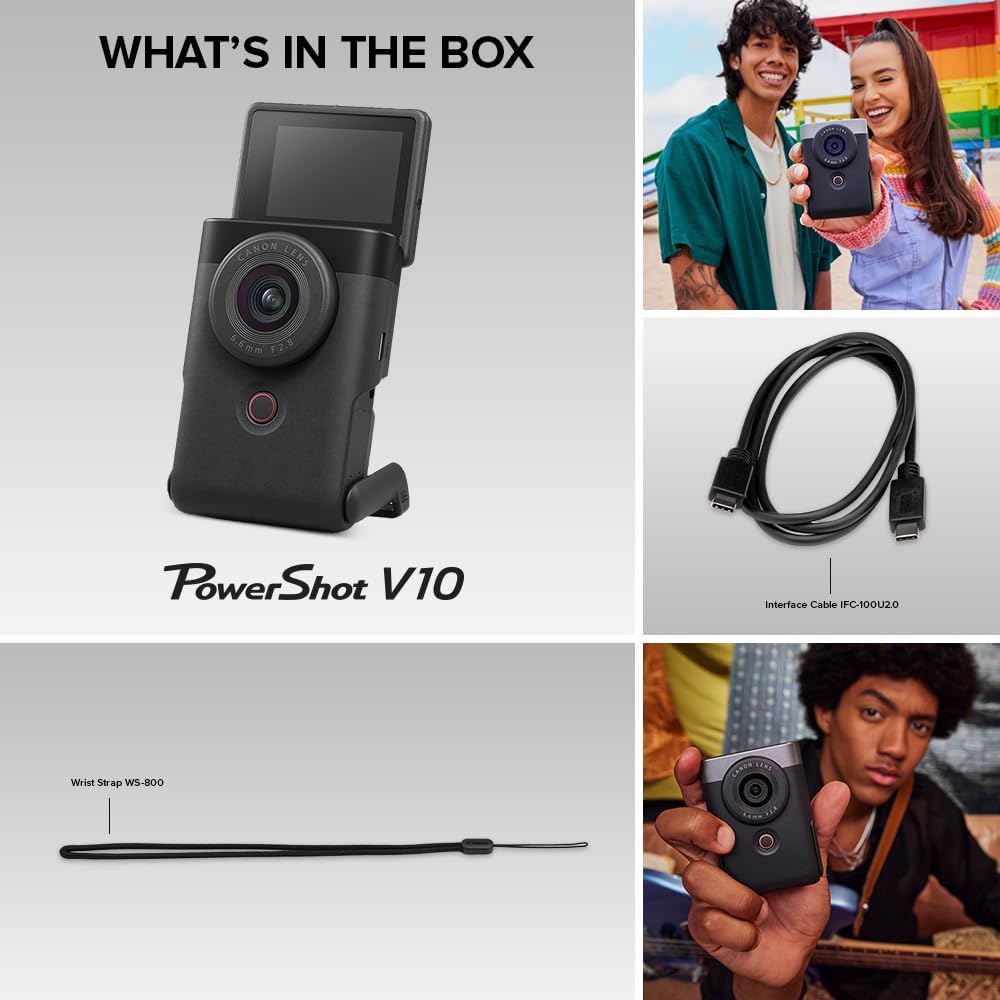 Canon Camera PowerShot V10 DIGIC-X Processor - with Free 64GB SD Card